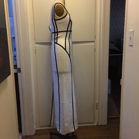 SOLD Auth Herve Leger Black White Gown 0 - Picture 5 of 8
